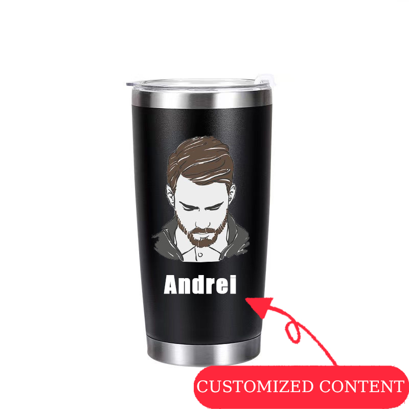 Coffee Equipment With Name - Стильные кружки из нержавеющей стали, доступные