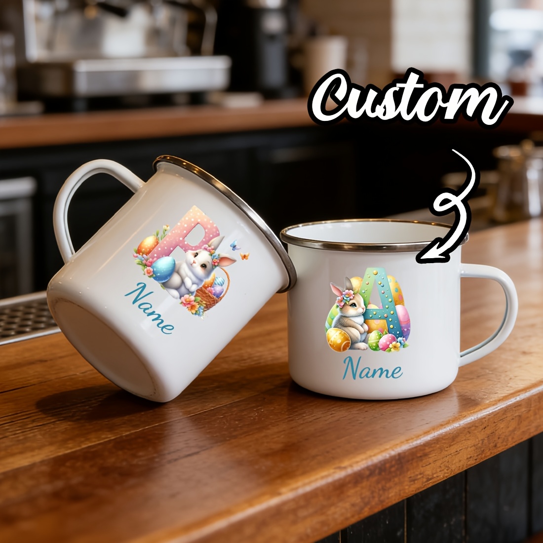 Coffee Equipment With Name - Персонализированная кружка с цветочным узором и